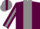 Maroon, grey panel