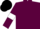 Maroon, white armlets, black cap