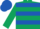 Dark Green, Royal Blue hoops, Royal Blue cap