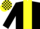 BLACK, YELLOW stripe, check cap
