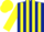 Dark Blue and Yellow stripes, Yellow sleeves and cap