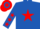 ROYAL BLUE, red star & stars on sleeves, hooped cap