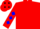 Red and blue triangular thirds, red sleeves, blue diamonds