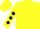Yellow, black circled 'm', black diamonds on slvs