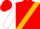 Red, gold sash, red bars on white sleeves