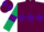 Maroon, Purple triple diamond, Dark Green sleeves, Purple armlets, quartered cap