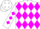 White, blue & magenta diamonds