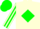 Cream, green diamond belt, green diamond stripe on sleeves, green cap