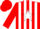 Red and white stripes, white star stripe on red sleeves