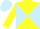 Yellow & light blue diabolo, light blue cap