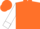 Orange, white 'd', white balls and cuffs on sleeves