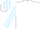 White, light blue striped sleeves and cap