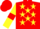 Red, Yellow stars, Yellow sleeves, Red armlets, Red cap