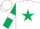 White, Dark Green star, Dark Green sleeves, White armlets