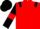 Red, black epaulets, black sleeves, red armlets and star on black cap
