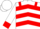 White, red j/g, red epaulets, red chevrons & cuffs