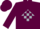 Maroon, silver ''double diamond racing'', silver emblem, silver and maroon blocks on sleeves, maroon cap