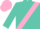 Turquoise, pink sash, pink cap