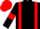 Black, Red braces, armlets and cap
