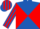 Royal Blue and Red diabolo, striped sleeves and cap