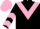 Black, pink chevron, chevrons on sleeves, pink cap