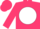 Cerise, white disc, cerise sleeves and cap