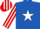 Royal Blue, White star, Red and White striped sleeves and cap