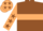 Brown, beige hoop, beige sleeves, brown stars