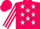 Hot pink, white stars, white star stripe on sleeves