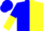 Blue & yellow halves