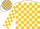 White, gold blocks