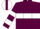 Maroon, white hoop and panel, white hoops on sleeves