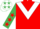 Red, white chevron, emerald green sleeves, red stars and cap