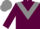 Maroon, grey triangular panel, grey cap