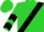 Lime, black sash, black chevrons on sleeves