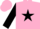 Pink, black star, black cuffs on sleeves, pink cap