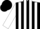 Black, Red and White stripes, White sleeves, Black cap