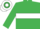 Emerald green, white hoop, white armlet, hooped cap