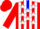 Red & white stripes, white stars on blue yoke