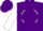 Purple, white, 'rgs' in circle frame, purple chevrons on white sleeves, purple cap