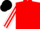Red, white sashes, white sleeves, red stripes
