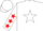 White, red 'fc' on red, blue and white star, blue and red stars on sleeves, white cap