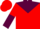 Red, Maroon Yoke, Red And Maroon halved Sleeves