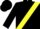 Black, yellow 'j', yellow sash, black cap