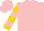 Pink, pink bars on gold sleeves