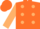 Orange, beige spots and sleeves, orange cap