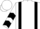 White, black braces, black chevrons on sleeves