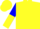 Yellow, Blue Sleeves, Blue And Yellow halved Cap