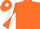 Orange, orange and white diabolo on sleeves, orange cap, white star