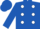 Royal blue, white dots, royal blue cap